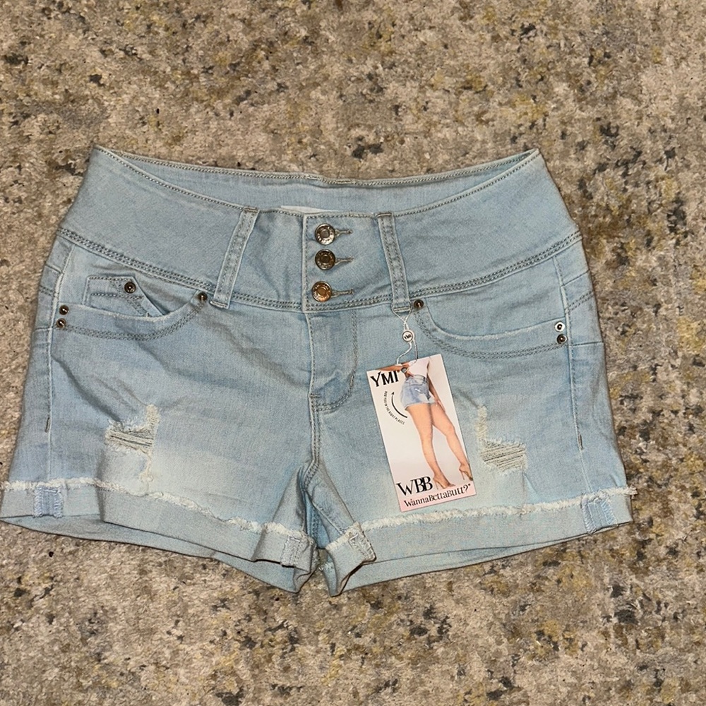 YMI Light Blue Denim Shorts